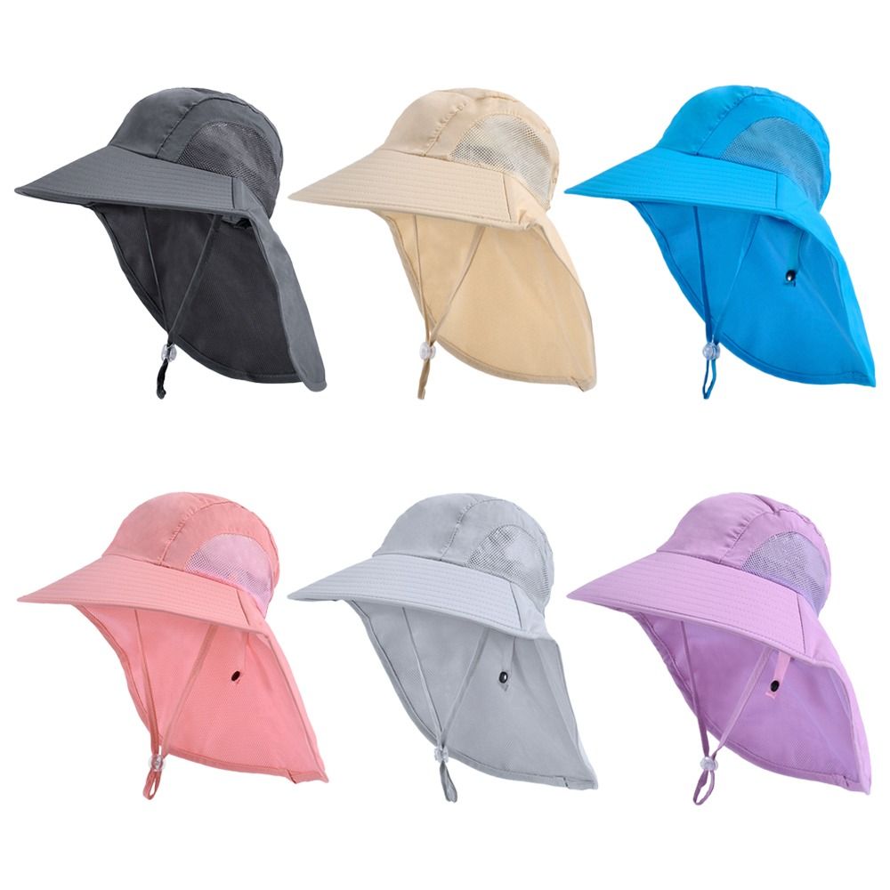 Sun Hat Wide Brim - หมวกกันแดดเด็กชายเด็กหญิง หมวกชายหาด หมวกบักเก็ตเด็ก หมวกกันแดดป้องกันรังสียูวี ปีกกว้าง