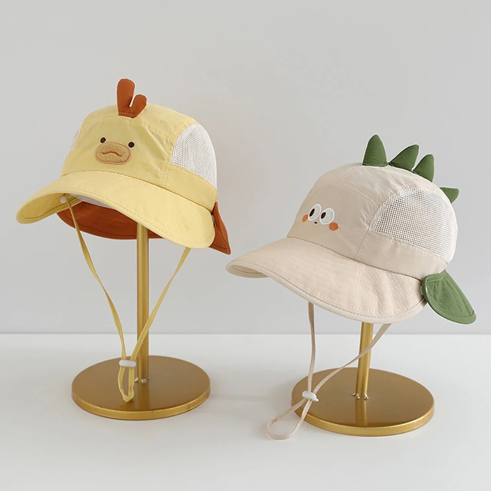 Visor Sun Hat - หมวกชายหาดเด็กน่ารักลายการ์ตูนพร้อมหูหมีและหูกระต่าย หมวกกันแดดตาข่ายระบายอากาศสำหรับเด็กชายและเด็กหญิง หมวกปานามาสำหรับฤดูร้อนกลางแจ้ง