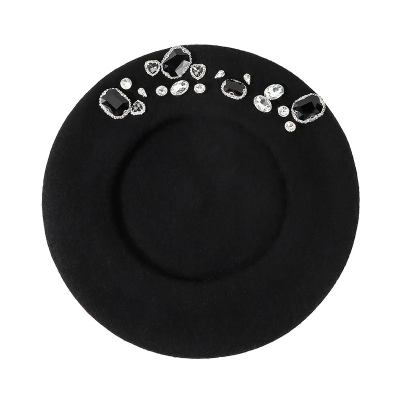 หมวกเบเร่ต์ขนสัตว์ประดับคริสตั - Beret French Wool บทวิจารณ์และราคา